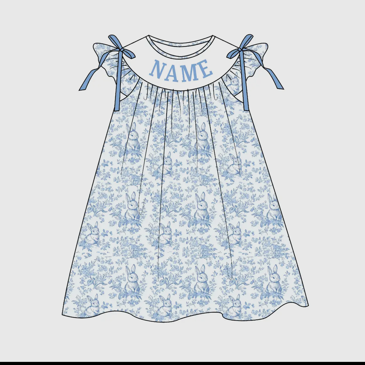 Blue Bunny Custom Smock Dress