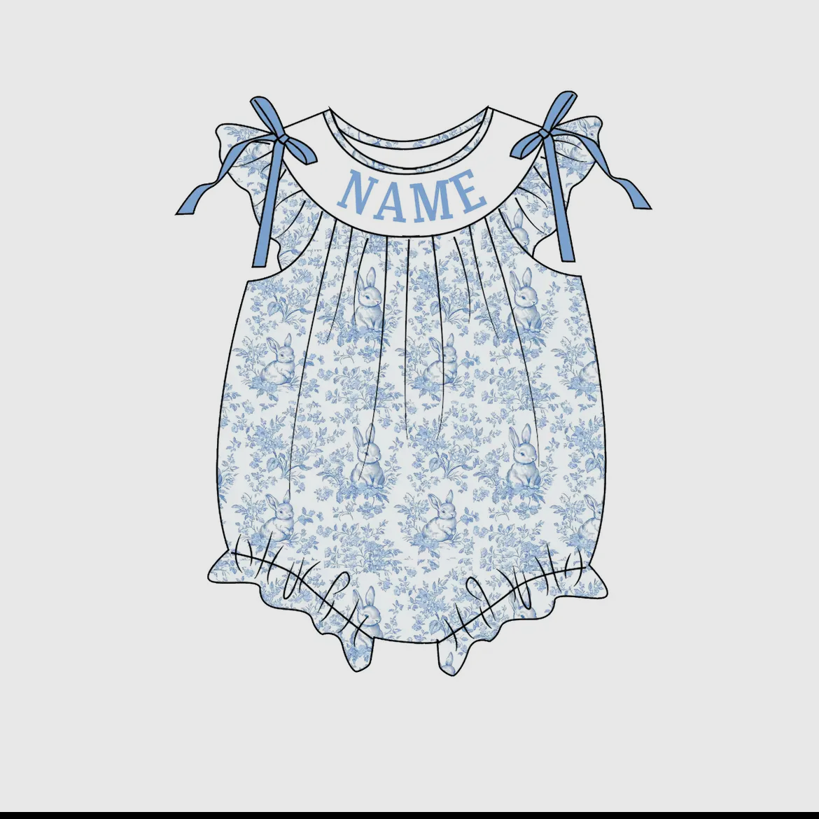 Blue Bunny Custom Smock Bubble