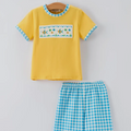 Fish Embroidered Short Set