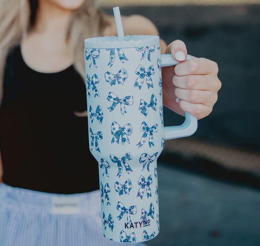 Blue Bow Tumblers