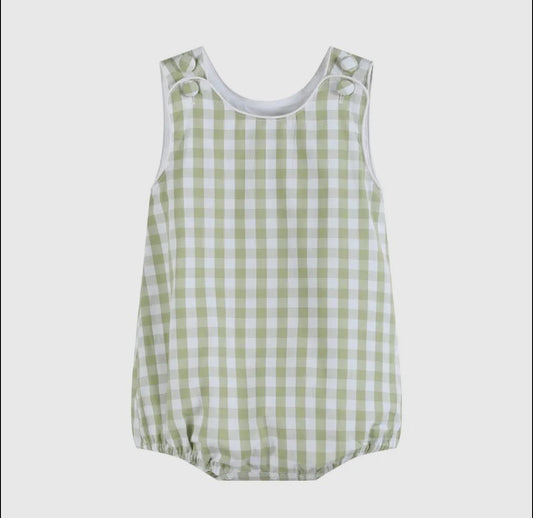 Lil Cactus Sage Green Gingham Bubble