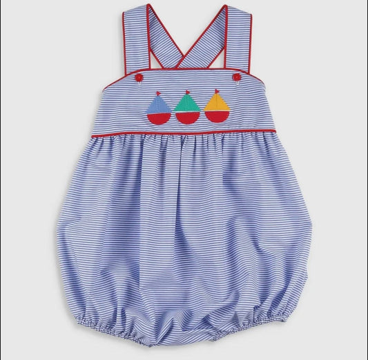Sailboat Appliqué Boys Bubble