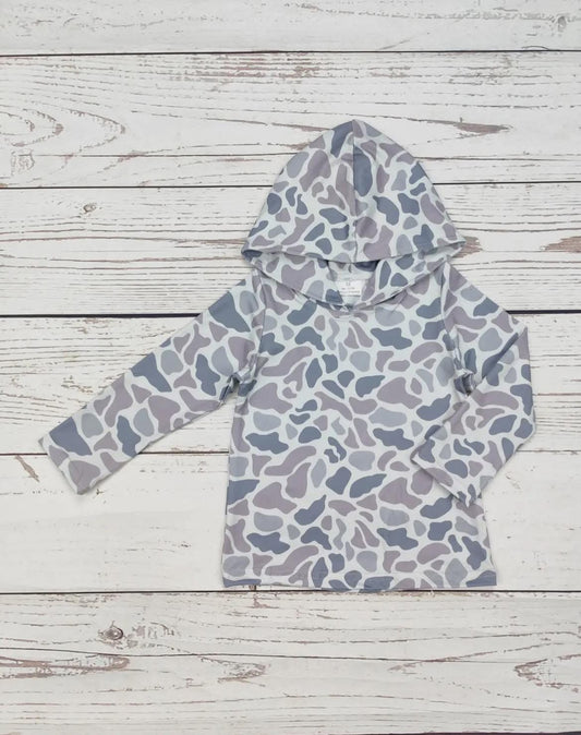 Lightweight Boys Camo Pullover