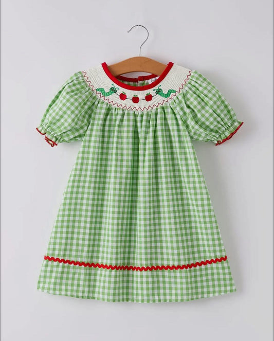 Back to School Caterpillar Smock Dress