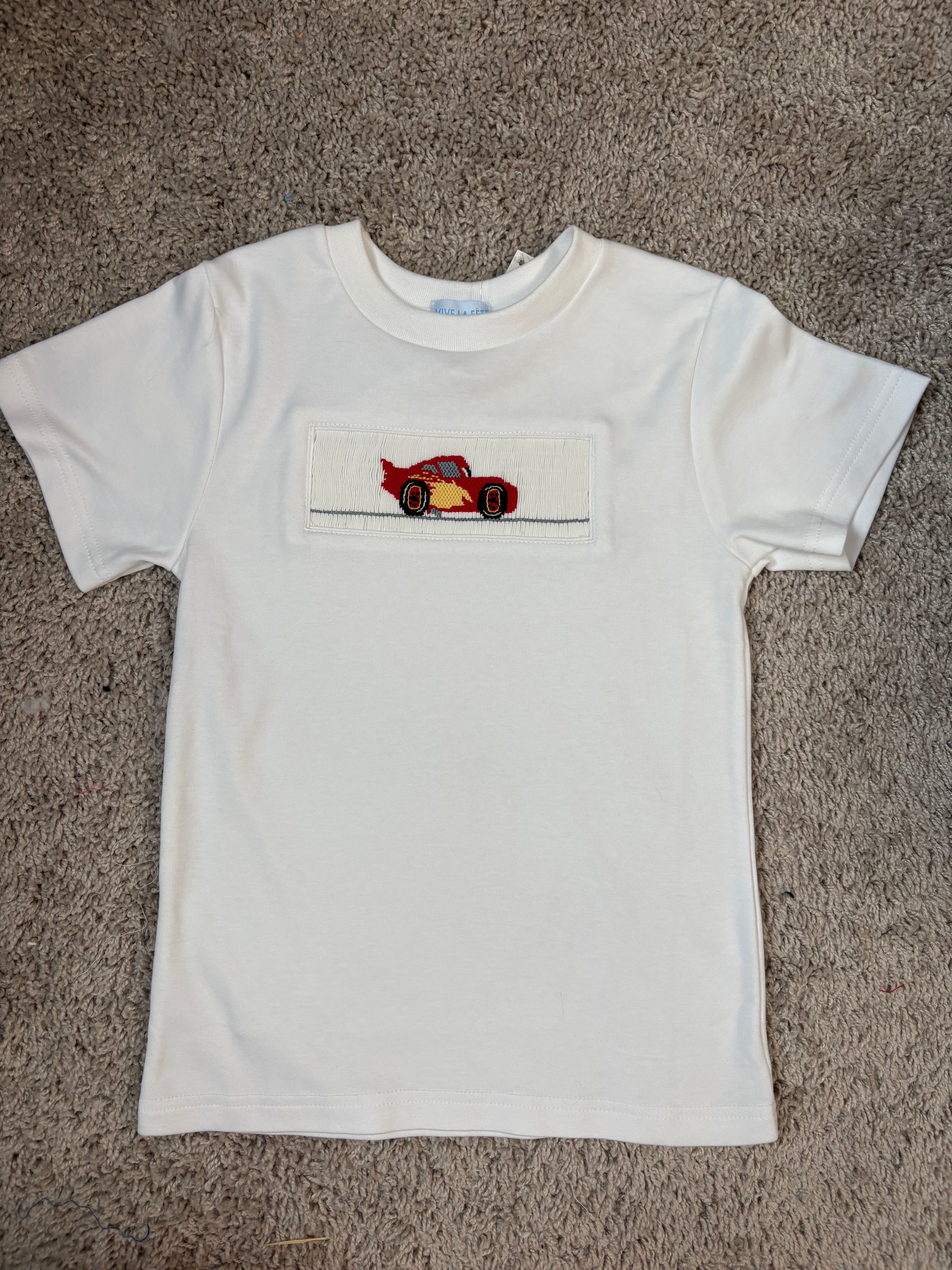 Race Car Smocked Tee