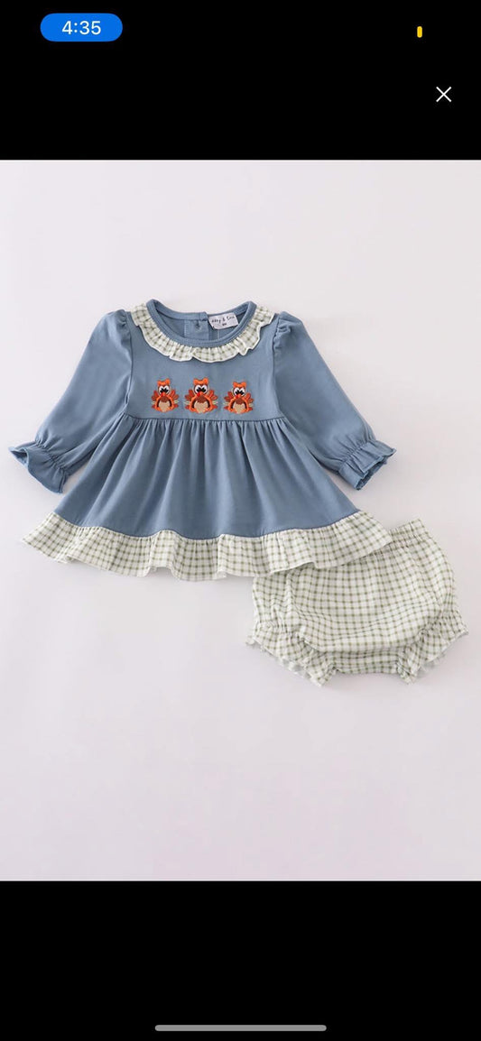 Girls Turkey Bloomer Set