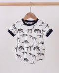 Navy Dinosaur Print Bubble