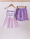 Purple Wildflower Short Set