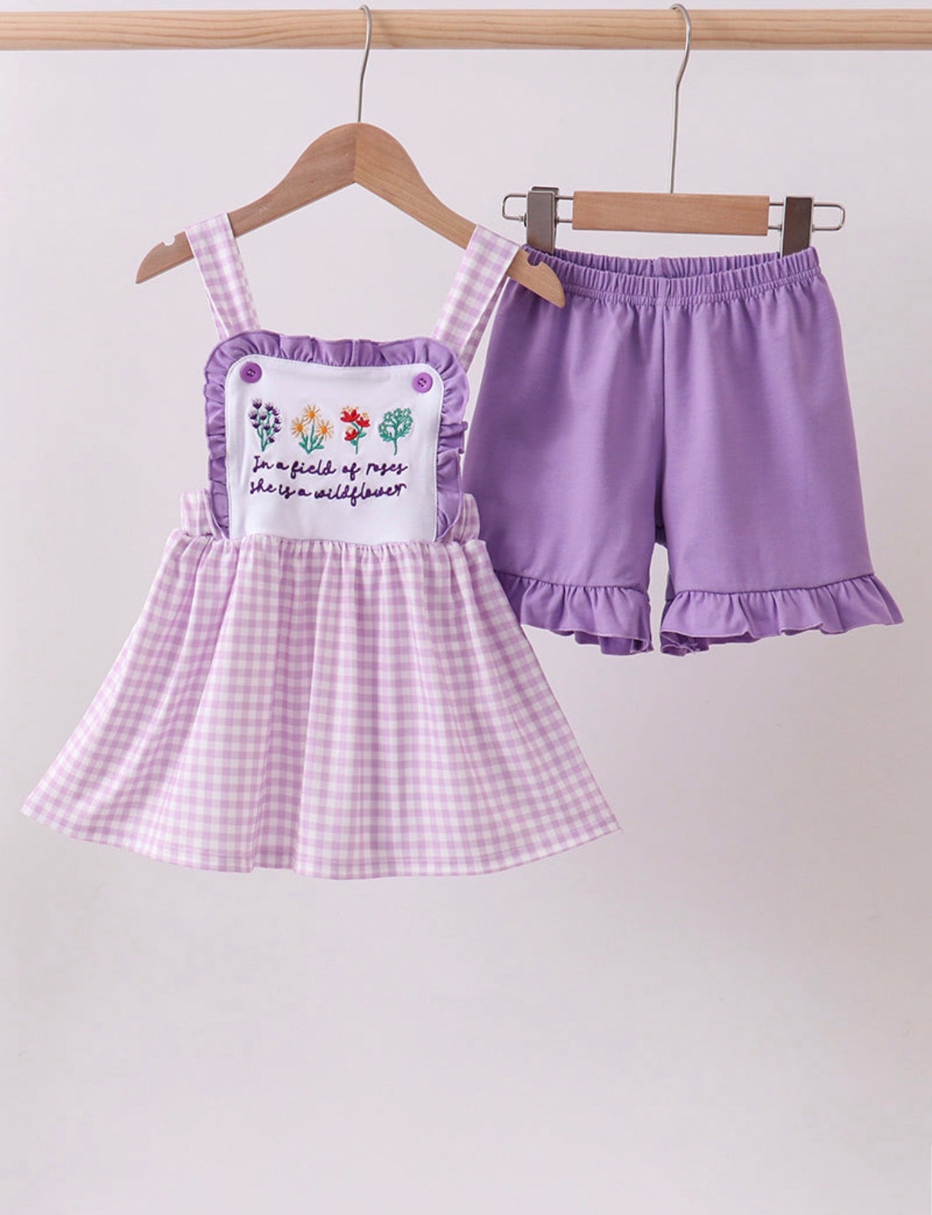Purple Wildflower Short Set