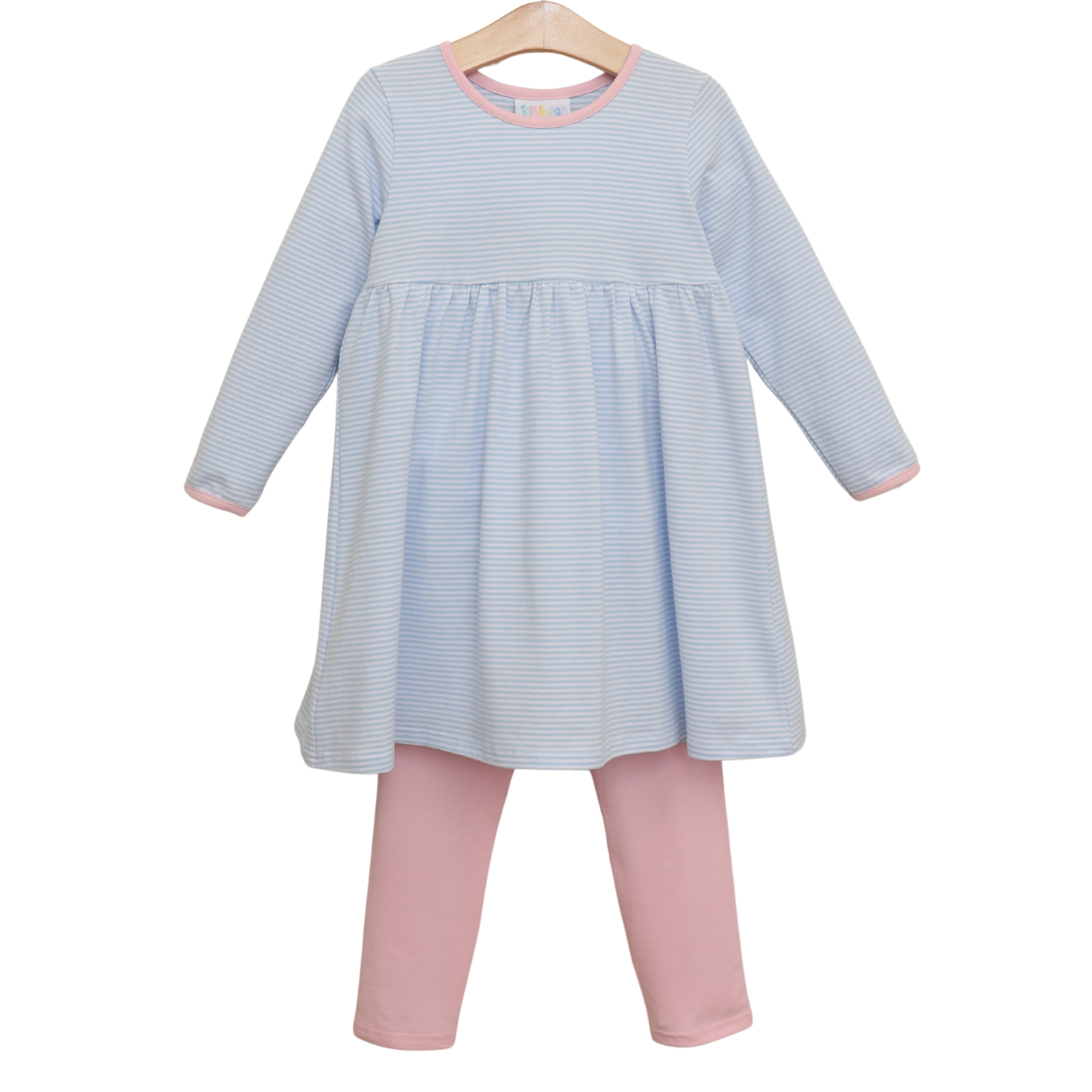 Sadie Pants Set - Light Blue Stripe / Light Pink