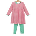 Sadie Pants Set - Pink Stripe / Mint