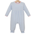 Sadie Romper - Light Blue Stripe / Light Pink