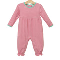 Sadie Romper - Pink Stripe / Mint