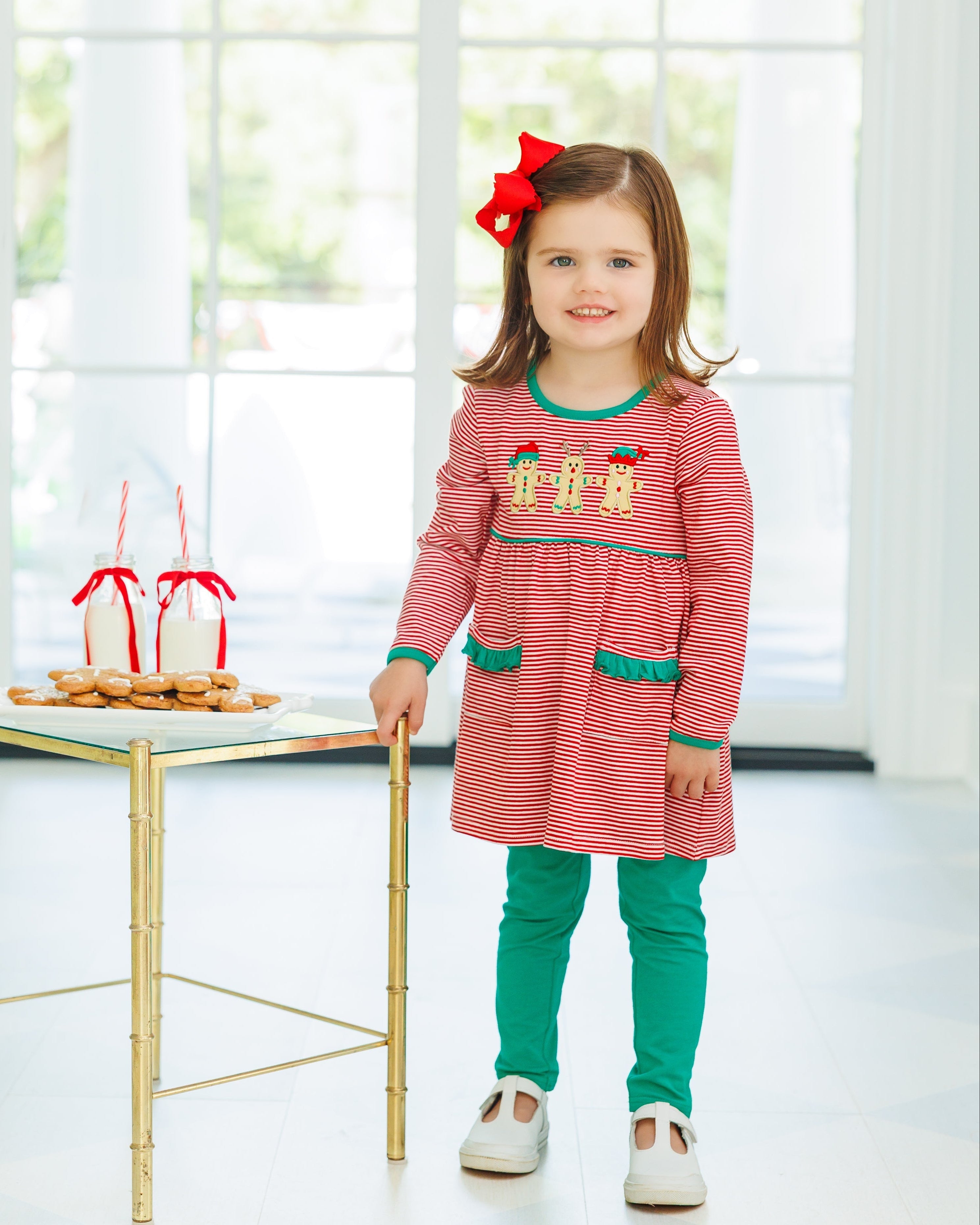 Santa’s Sweet Helper Ruffle Pants Set