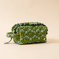 Essentials Quilted Cosmetic Pouch–Everbloom Forest Green