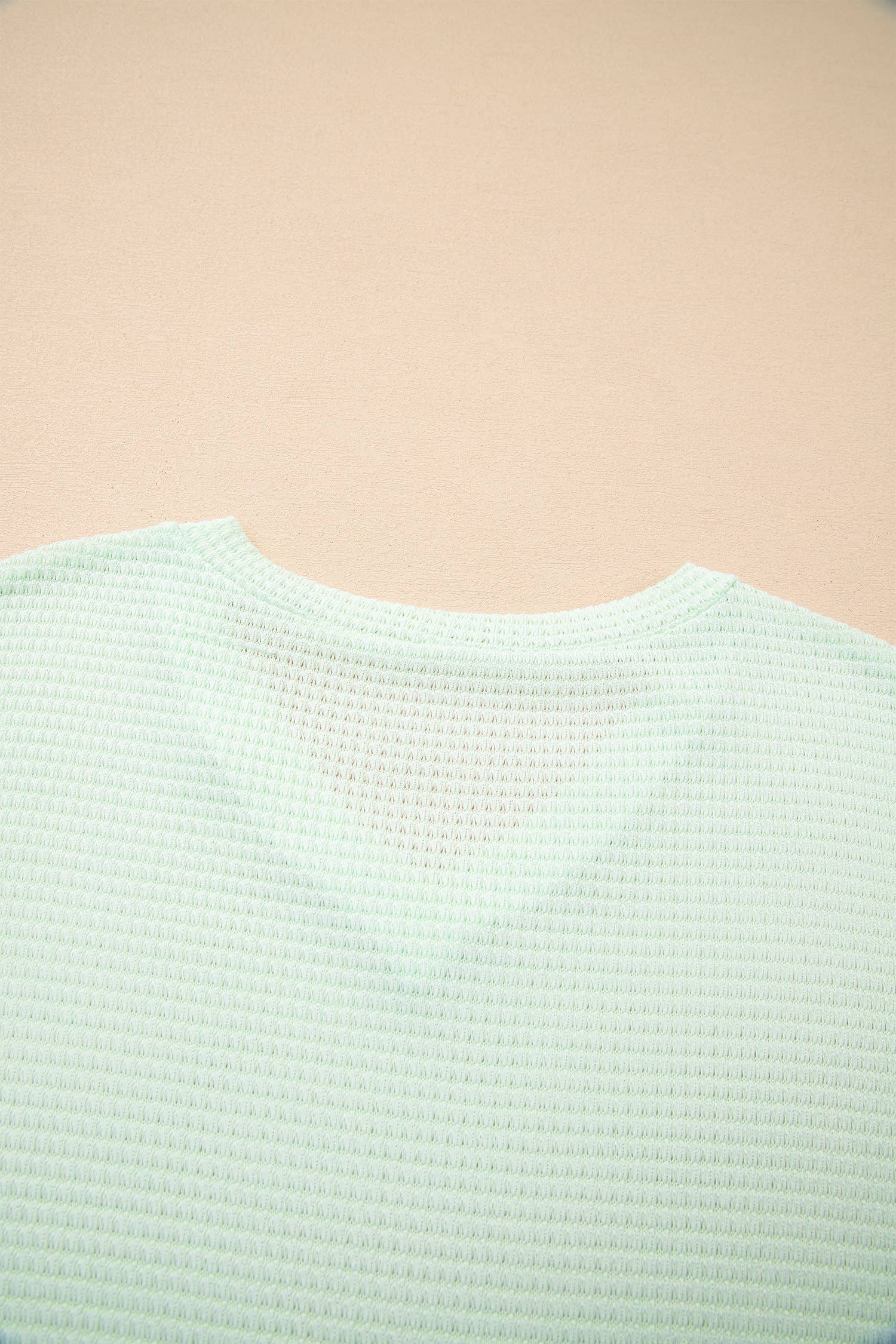Plus Size Waffle V Neck Short Sleeve Knit Top (S-4X)