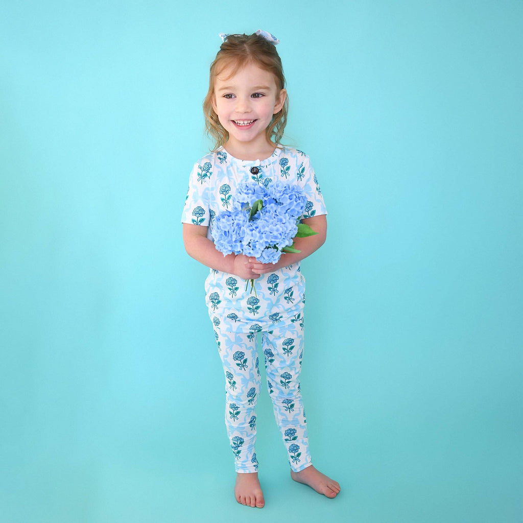 Savannah RUFFLE TWO PIECE Bamboo Floral Girls Lounge Set