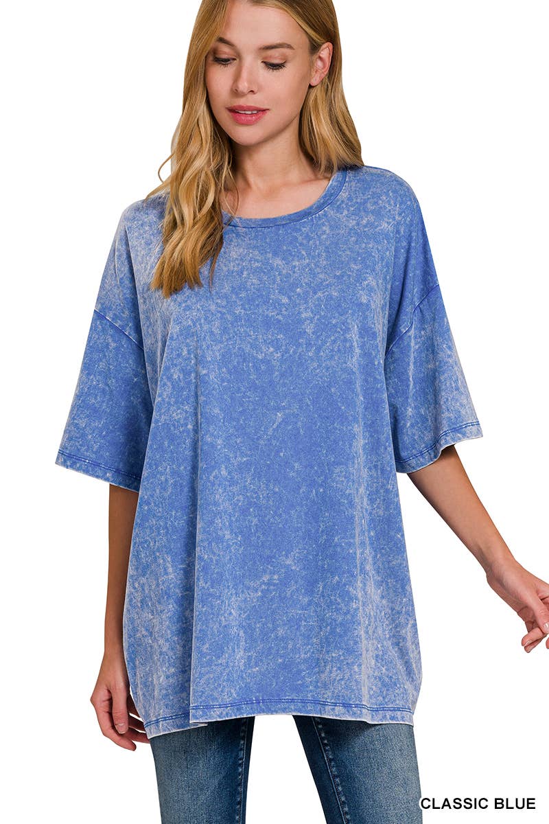 Washed Cotton Oversized Tee Zenana