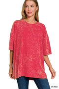 Washed Cotton Oversized Tee Zenana