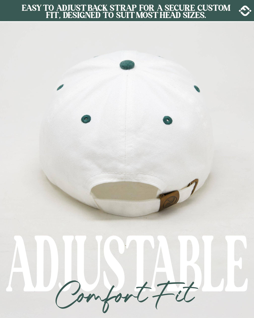 Cotton 2-Tone Baseball Cap - Go Ask Your Dad - Green/Natural