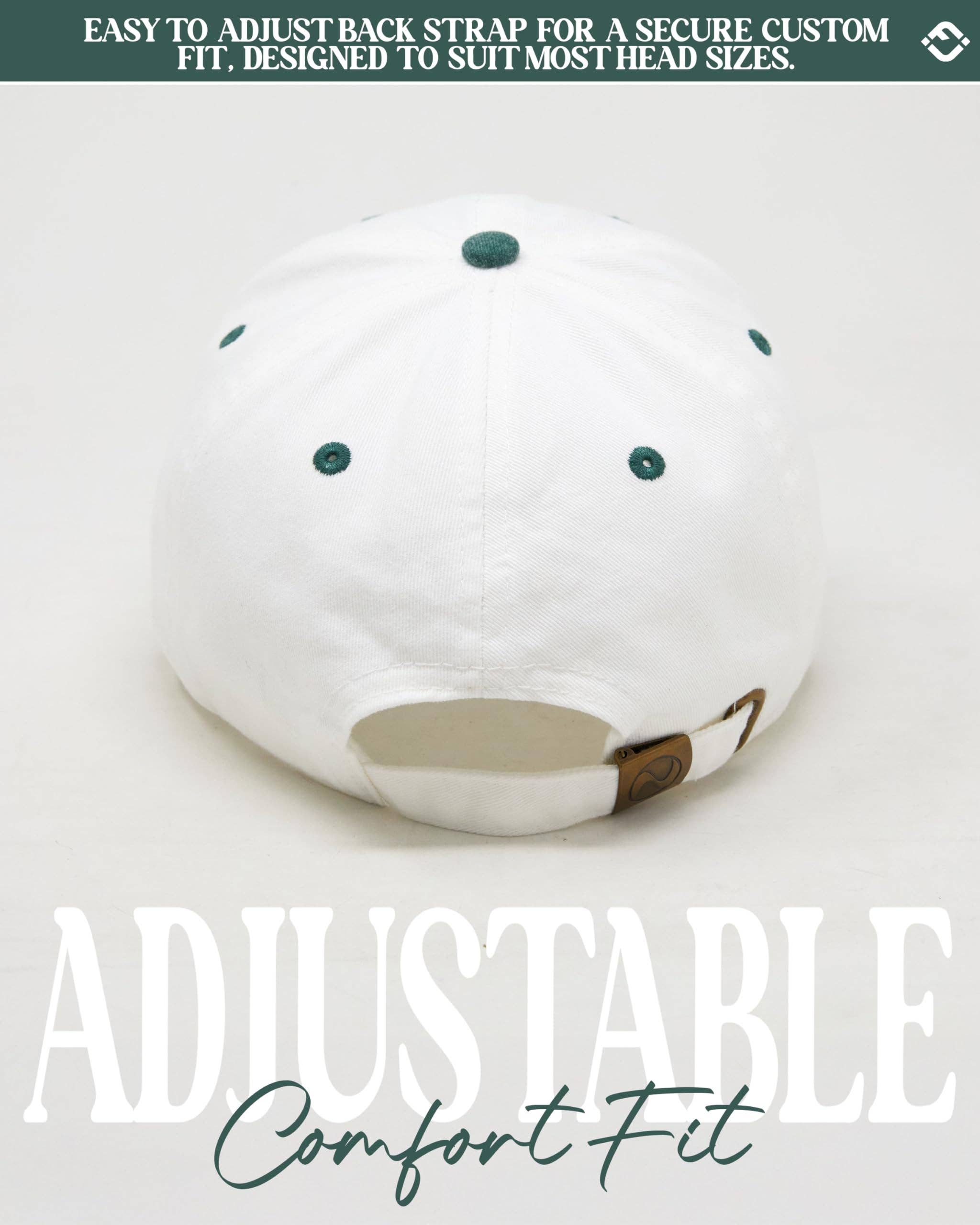 Cotton 2-Tone Baseball Cap - Go Ask Your Dad - Green/Natural
