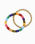 2 Layered Semi-Precious Beaded Bracelet Set