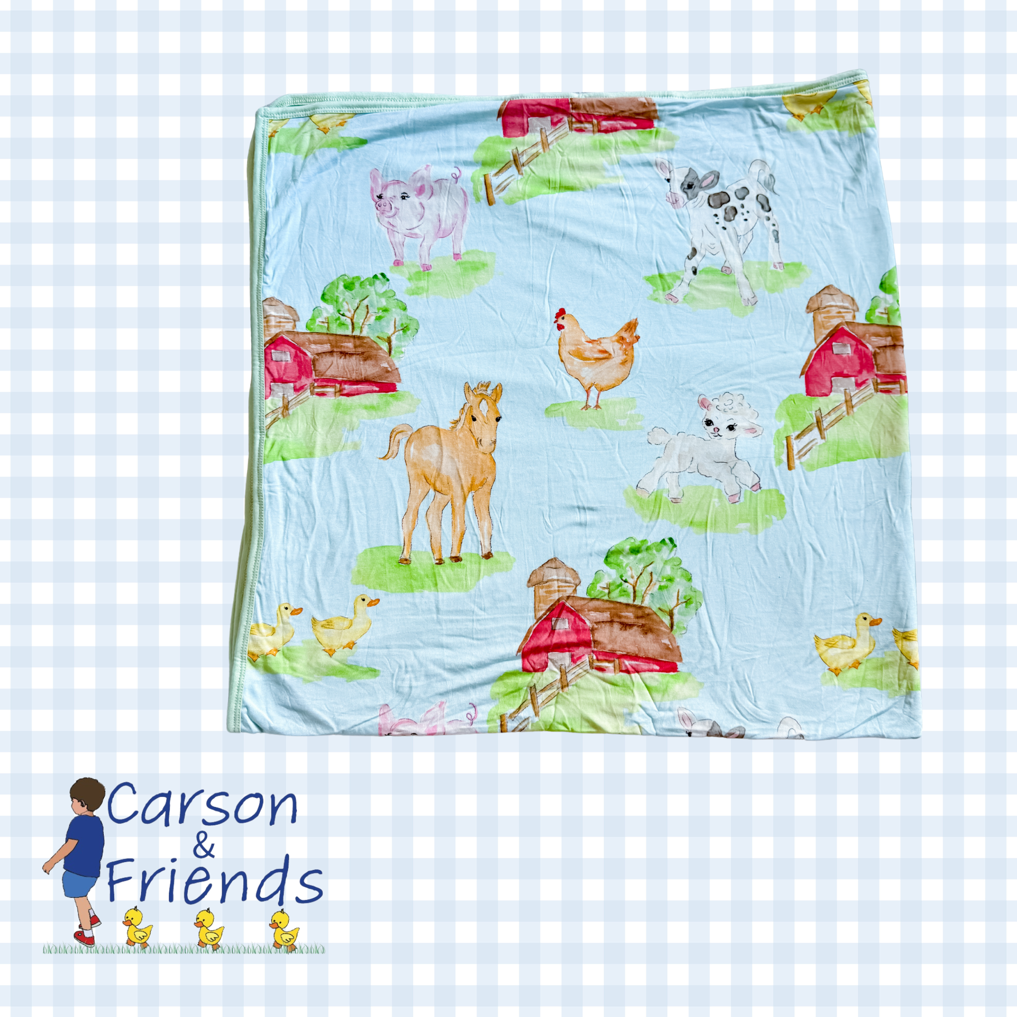 Farm Friends Double Layer Bamboo Viscose Blanket
