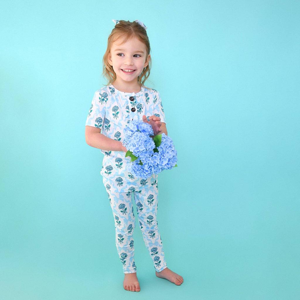 Savannah RUFFLE TWO PIECE Bamboo Floral Girls Lounge Set