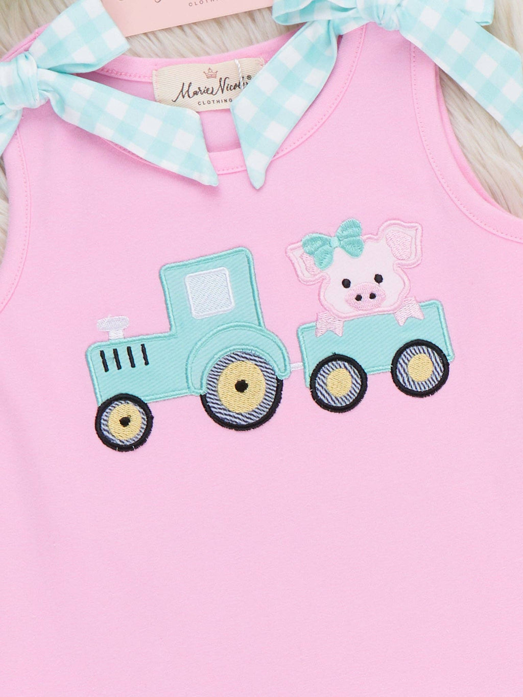 Tractor Tots Embroidered Ruffle Outfit