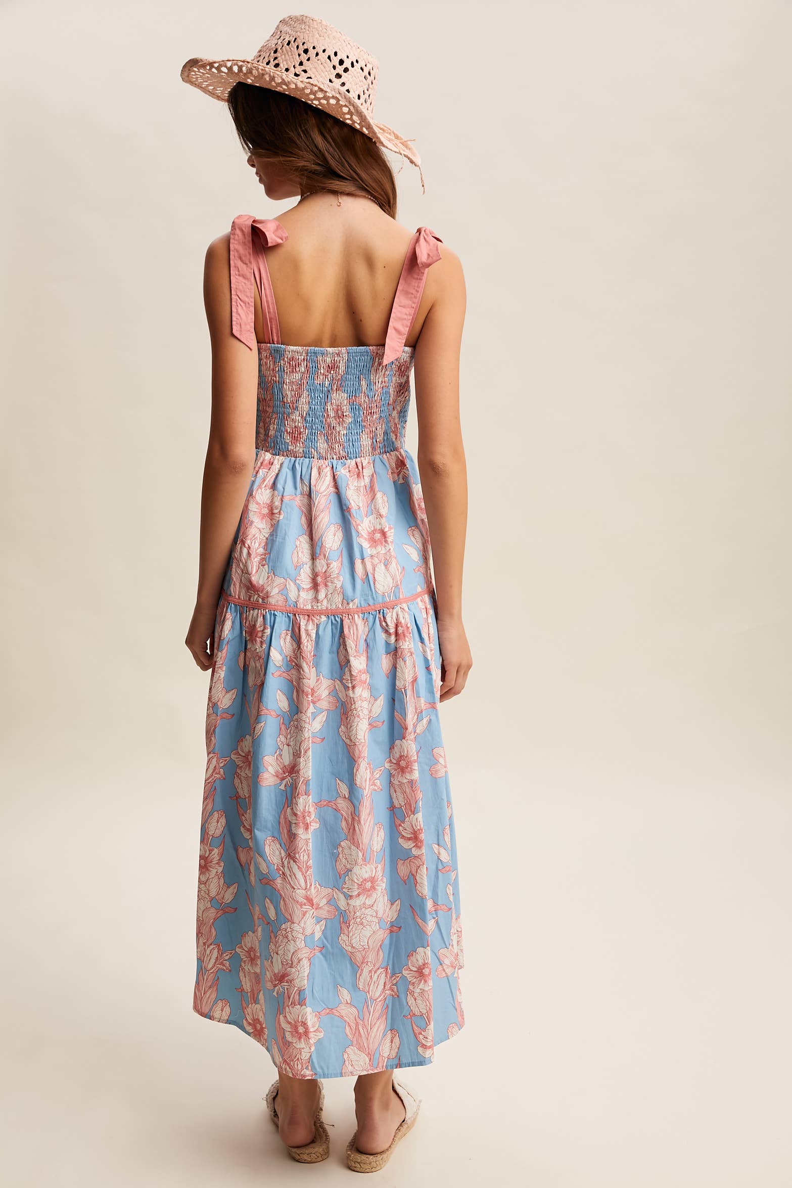 Floral Tie-Shoulder Sundress LD1552
