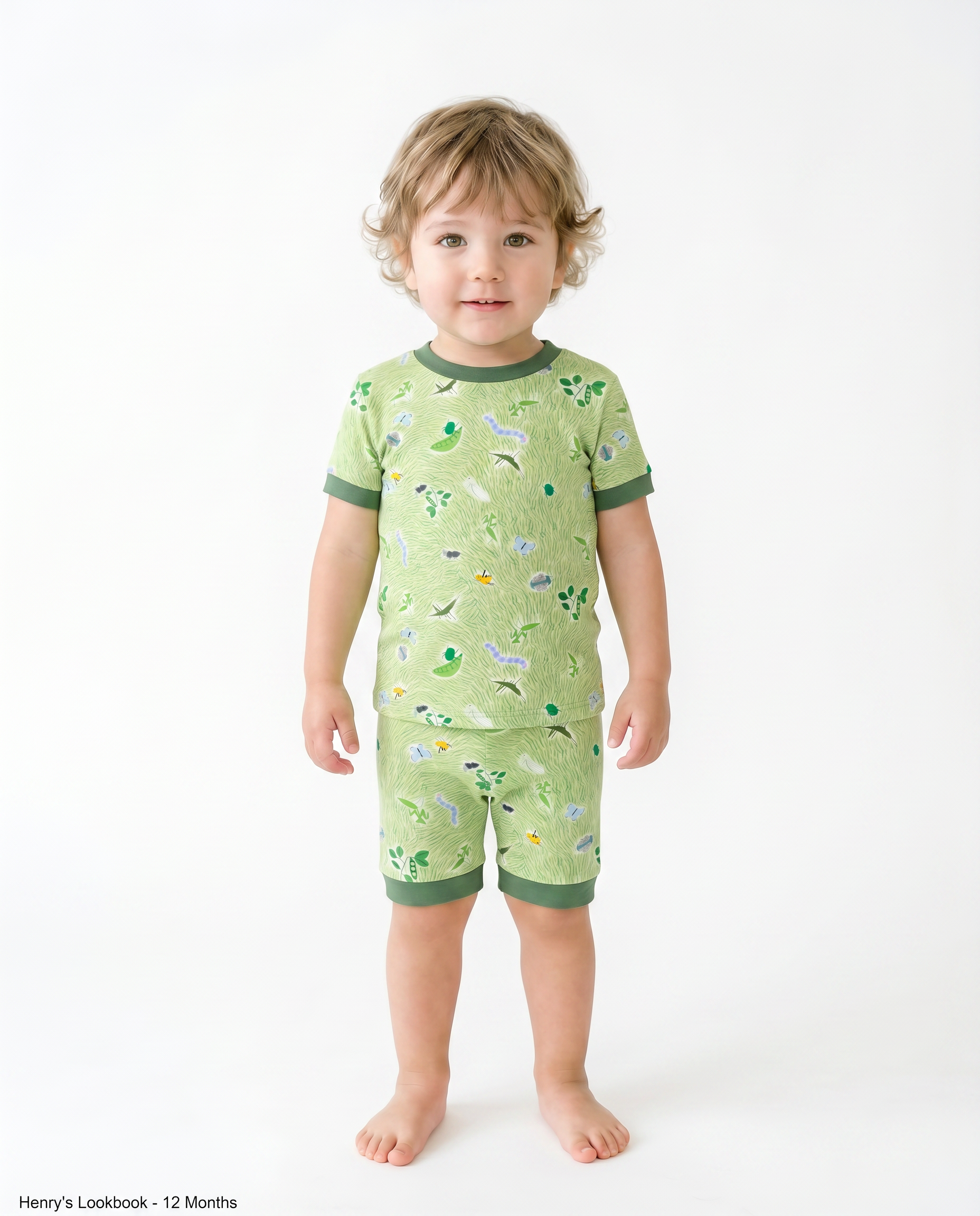 Bug Hunt Bamboo Boys Girls Infants Short Sleeve PJs