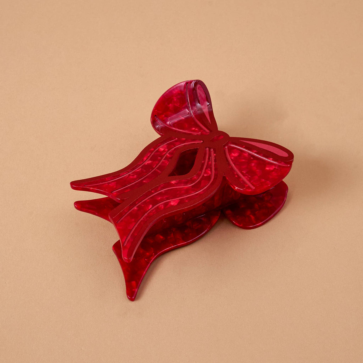 Shape Up Claw Clip-Red Bow