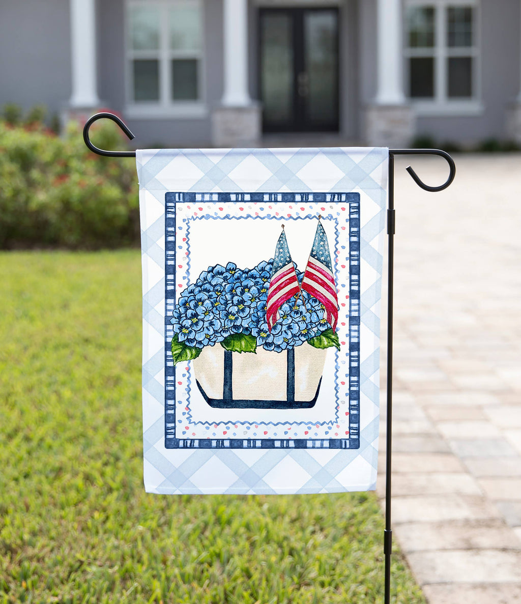 Patriotic Garden Flag – Blue Hydrangeas Bag