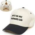 Criss Cross 2-Tone Hat - Put It on My Husbands Tab - Blk/Bge