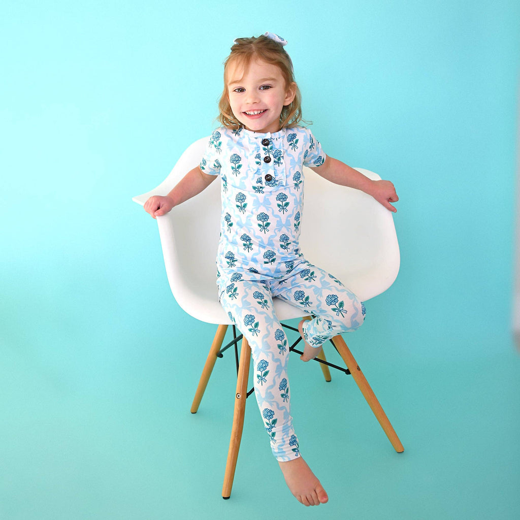Savannah RUFFLE TWO PIECE Bamboo Floral Girls Lounge Set