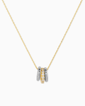 CZ Rondelle Charm Pendant Necklace