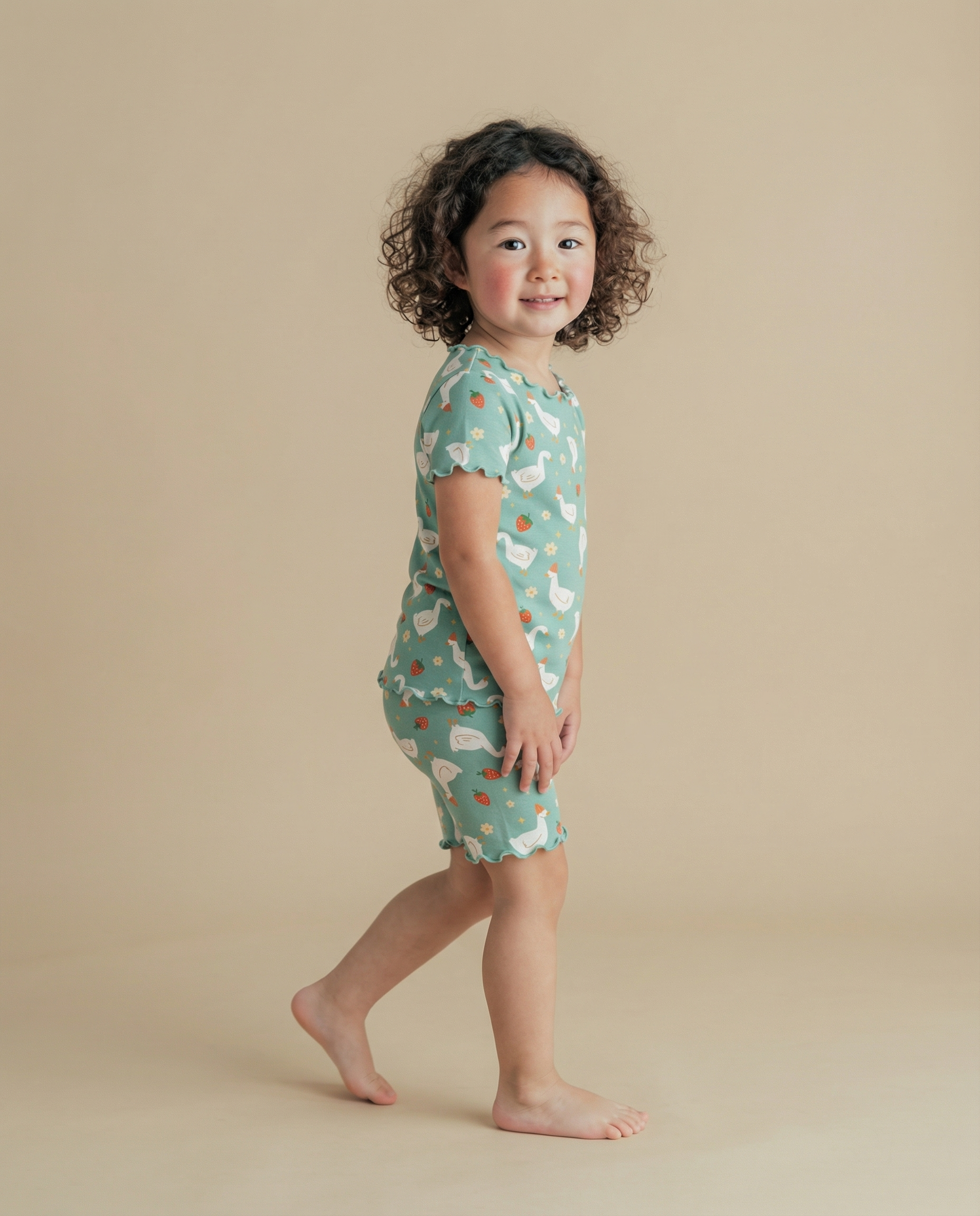 Swan Berry Bamboo Boys Girls Infants Short Sleeve PJs