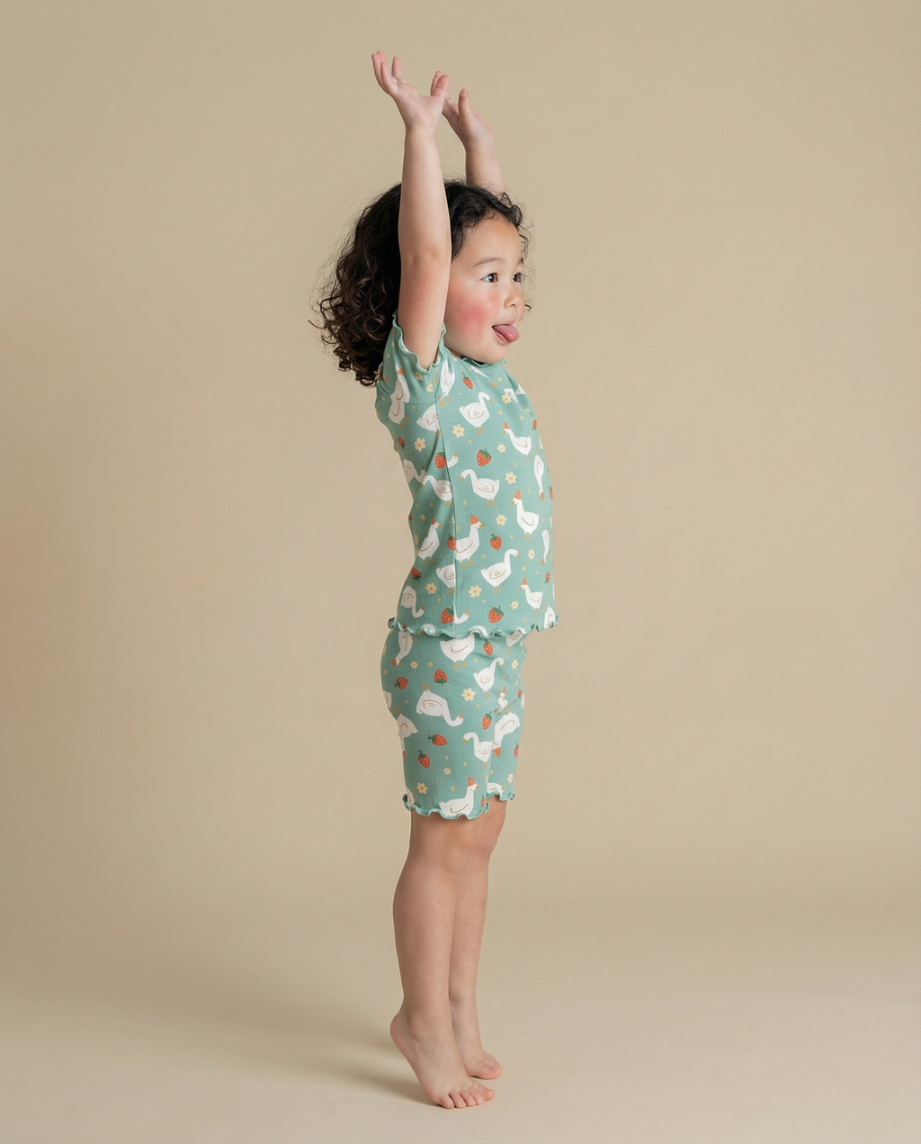 Swan Berry Bamboo Boys Girls Infants Short Sleeve PJs
