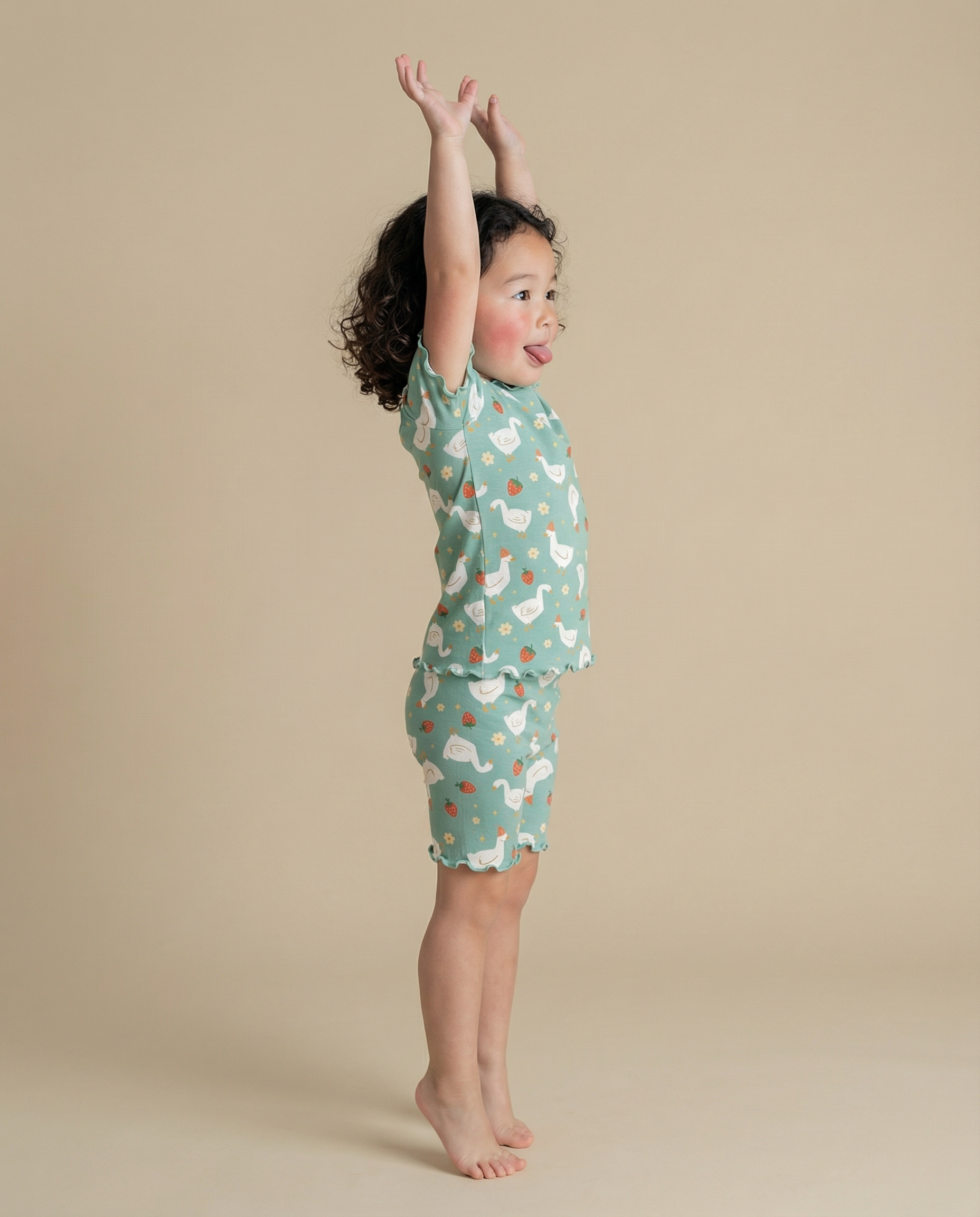 Swan Berry Bamboo Boys Girls Infants Short Sleeve PJs