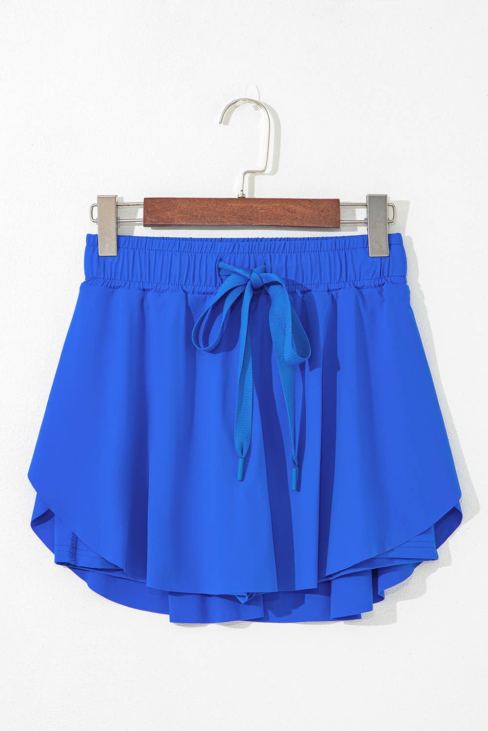 Drawstring Elastic Waistband Lined Tennis Skorts