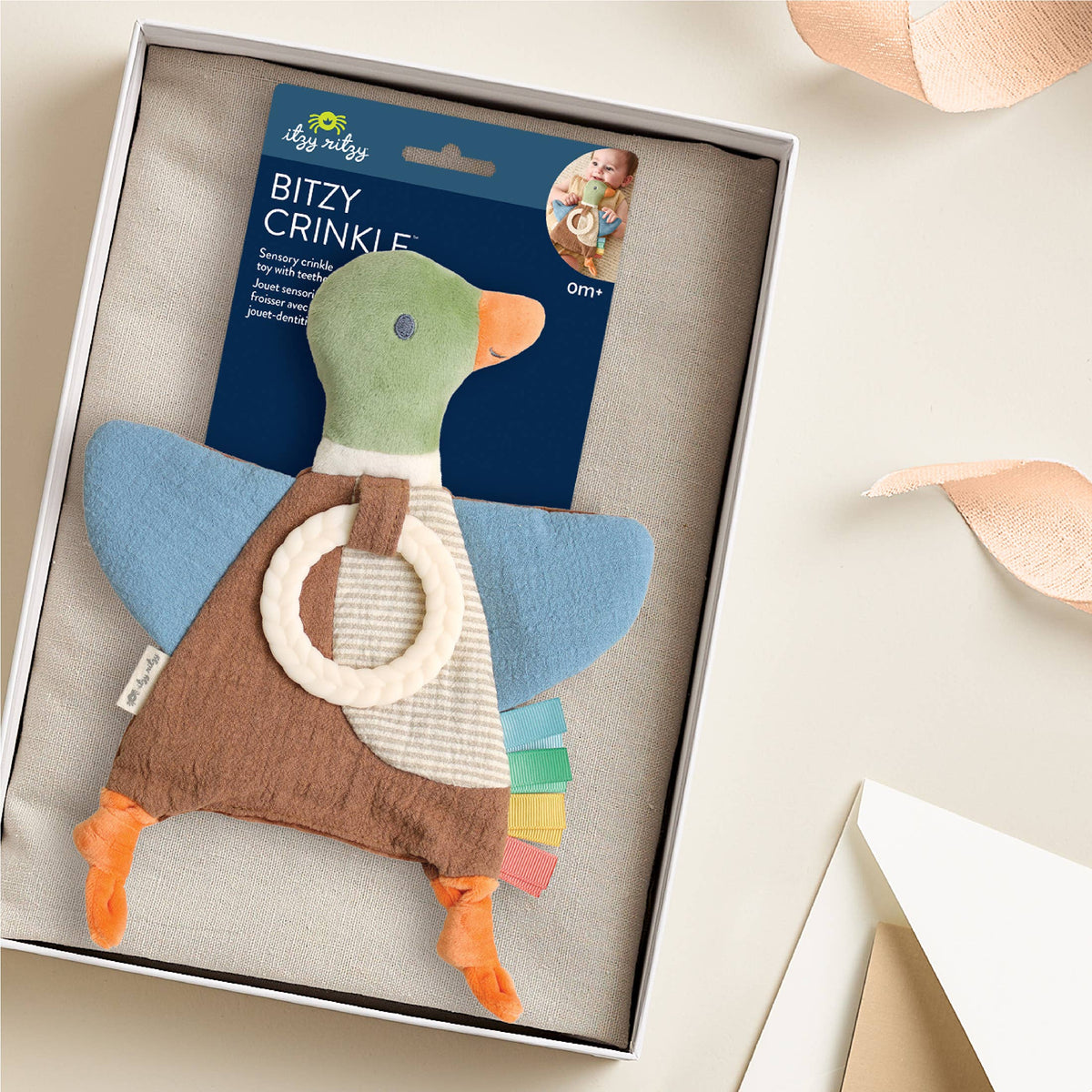 Mallard Duck Bitzy Crinkle™ Baby Toy