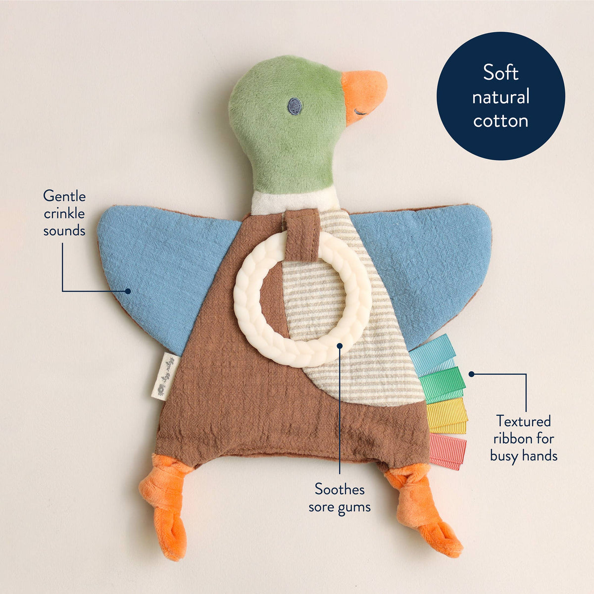 Mallard Duck Bitzy Crinkle™ Baby Toy